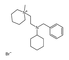 N-benzyl-N-[2-(1-methylpiperidin-1-ium-1-yl)ethyl]cyclohexanamine,bromide结构式