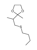 2-(1-butylsulfanylpropan-2-yl)-2-methyl-1,3-dioxolane Structure