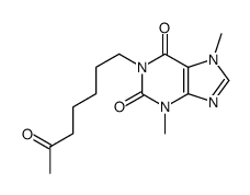 3,7-dimethyl-1-(6-oxoheptyl)purine-2,6-dione Structure