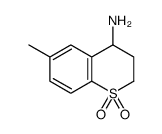 2H-1-苯并硫代吡喃-4-胺, 3,4-二氢-6-甲基-, 1,1-二氧化物结构式
