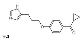 环丙基[4-[3-(1H-咪唑-5-基)丙氧基]苯基]甲酮盐酸盐结构式