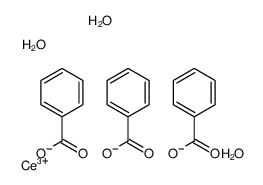 cerium(3+),tribenzoate,trihydrate Structure