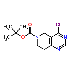 N-Boc-4-氯-5,7,8-三氢吡啶并[3,4-D]嘧啶结构式