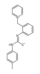 (Z)-N'-(2-(pyridin-1-ium-1-ylmethyl)phenyl)-N-(p-tolyl)carbamimidothioate Structure