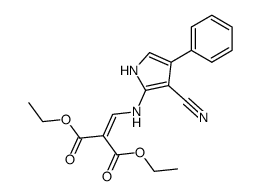 diethyl 2-<<(3-cyano-4-phenylpyrrol-2-yl)amino>methylen>propandioate Structure