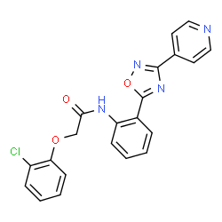 2-(2-Chlorophenoxy)-N-{2-[3-(4-pyridinyl)-1,2,4-oxadiazol-5-yl]phenyl}acetamide Structure
