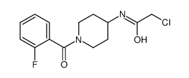 2-氯-N-[1-(2-氟苯甲酰基)-4-哌啶基]乙酰胺结构式