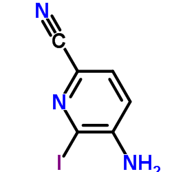 5-Amino-6-iodo-2-pyridinecarbonitrile Structure