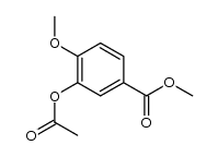 3-acetoxy-4-methoxy-benzoic acid methyl ester结构式