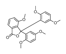3,3-bis(2,5-dimethoxyphenyl)-4-methoxy-2-benzofuran-1-one结构式