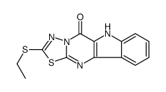 2-(Ethylthio)-1,3,4-thiadiazolo(3',2':1,2)pyrimido(5,4-b)indol-5(6H)-one Structure