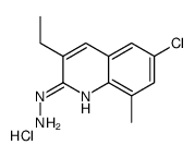 6-氯-3-乙基-2-肼基-8-甲基喹啉盐酸盐结构式