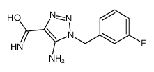 5-amino-1-[(3-fluorophenyl)methyl]triazole-4-carboxamide Structure