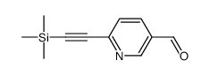6-(2-trimethylsilylethynyl)pyridine-3-carbaldehyde结构式