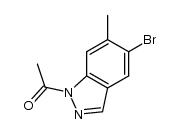 1-acetyl-5-bromo-6-methyl-1H-indazole结构式