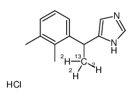 Medetomidine-13C-d3 (hydrochloride)结构式
