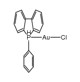 chloro-1-phenyl-dibenzophosphole gold(I)结构式