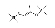 2-(trimethylsiloxy)-1-(trimethylsilylthio)propene结构式