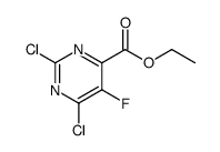 2,6-二氯-5-氟嘧啶-4-羧酸乙酯结构式