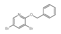 2-(苄氧基)-3,5-二溴吡啶结构式