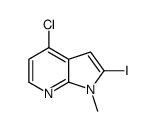 4-chloro-2-iodo-1-Methyl-1H-pyrrolo[2,3-b]pyridine Structure