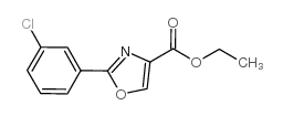 2-(3-氯苯基)-恶唑-4-羧酸乙酯结构式