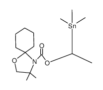 (1S)-1-(trimethylstannyl)ethyl 3,3-dimethyl-1-oxa-4-azaspiro[4.5]decane-4-carboxylate结构式