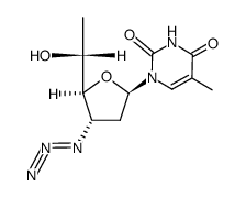 1-(3'-azido-2',3',6'-trideoxy-β-D-allofuranosyl)thymine Structure