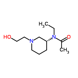 N-Ethyl-N-[(3R)-1-(2-hydroxyethyl)-3-piperidinyl]acetamide结构式