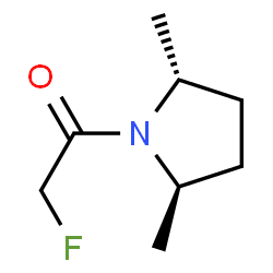 Pyrrolidine, 1-(fluoroacetyl)-2,5-dimethyl-, (2R-trans)- (9CI) Structure