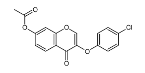 [3-(4-chlorophenoxy)-4-oxochromen-7-yl] acetate Structure