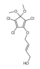 1,3,4-trichloro-5,5-dimethoxy-2-(4-hydroxy-2(E)-butenyloxy)-cyclopentadiene结构式