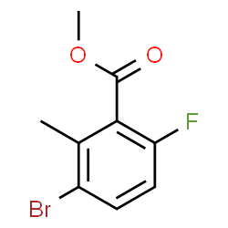 2-甲基-3-溴-6-氟苯甲酸甲酯结构式