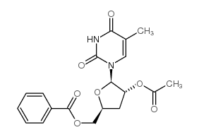 2'-o-acetyl-5'-o-benzoyl-3'-deoxy-5-methyluridine结构式