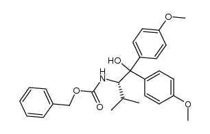 (S)-benzyl (1-hydroxy-1,1-bis(4-methoxyphenyl)-3-methylbutan-2-yl)carbamate结构式