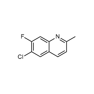 6-氯-7-氟-2-甲基-喹啉结构式