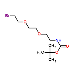 (2-(2-(2-溴乙氧基)乙氧基)乙基)氨基甲酸叔丁酯结构式