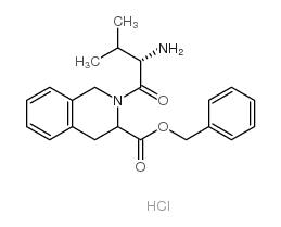 L-n-缬氨酰-l-1,2,3,4-四氢异喹啉-3-羧酸苄酯盐酸盐结构式