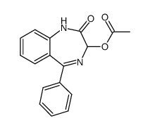 ACETIC ACID 2-OXO-5-PHENYL-2,3-DIHYDRO-1H-BENZO[E][1,4]DIAZEPIN-3-YL ESTER结构式