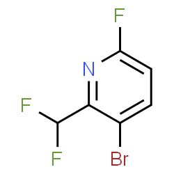 3-溴-2-(二氟甲基)-6-氟吡啶结构式