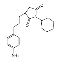 (3S)-3-[3-(4-aminophenyl)propyl]-1-cyclohexylpyrrolidine-2,5-dione结构式