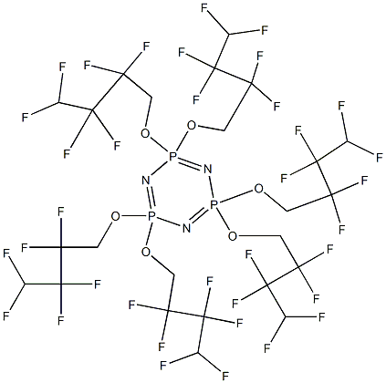 2,2,4,4,6,6-六(2,2,3,3,4,4-六氟丁氧基)-2,2,4,4,6,6-六氢-1,3,5,2,4,6-三氮杂三磷杂苯结构式