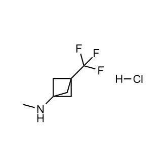 N-Methyl-3-(trifluoromethyl)bicyclo[1.1.1]pentan-1-amine hydrochloride Structure