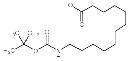 12-((叔丁氧基羰基)氨基)十二烷酸结构式