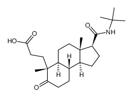 17β-(N-tert-butyl)-carbamoyl-5-oxo-A-nor-3,5-secoandrostane-3-oic acid结构式
