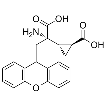 (2S)-2-氨基-2-[(1S,2S)-2-羧基环丙-1-基]-3-(吨-9-基)丙酸结构式