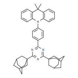 10-[4-[4,6-Di(adamantan-1-yl)-1,3,5-triazin-2-yl]phenyl]-9,9-dimethyl-9,10-dihydroacridine Structure