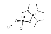 2-(dichlorophosphoryl)-1,1,1-tris(dimethylamino)-2-oxa-1-phosphaethan-1-ium chloride结构式
