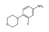 3-氟-4-硫代吗啉代苯胺结构式