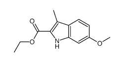 ethyl 6-methoxy-3-methyl-1H-indole-2-carboxylate结构式